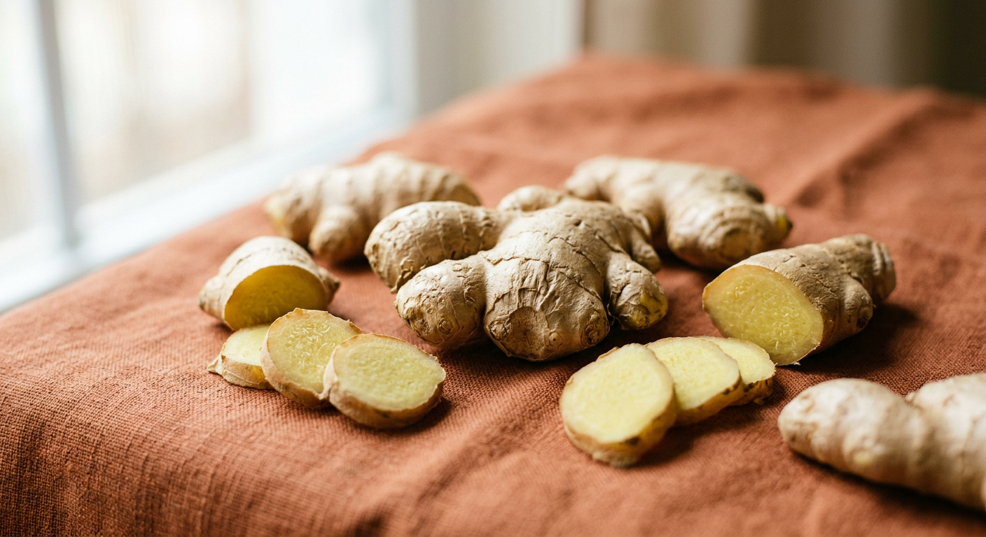Whole ginger, one of the eight Zanzibar spices offered by Taamu